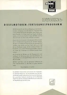 Büssing Dieselmotoren Programm 9.1955