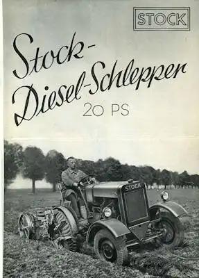 Stock Diesel Schlepper 20 PS Prospekt ca. 1930