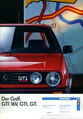 VW Golf 2 GTI Prospekt 8.1987