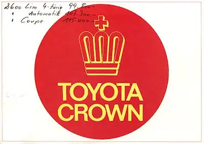 Toyota Crown Prospekt ca. 1974