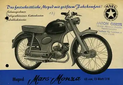 Mars Monza Prospekt ca. 1955