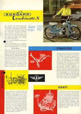 Zündapp Combinette S Prospekt 1958