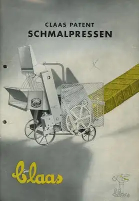 3 Claas Erntegeräte Prospekte ca. 1950