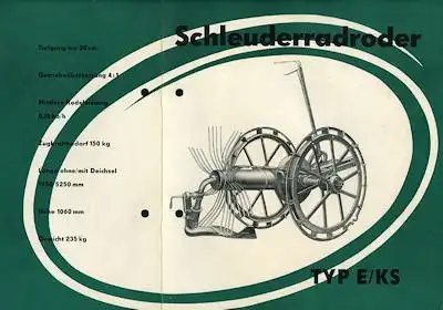 6 Erntemaschinen Prospekte der DDR 1950er Jahre