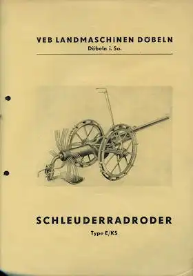 6 Erntemaschinen Prospekte der DDR 1950er Jahre