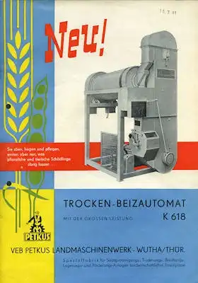 4 Landmaschinen Prospekte der DDR 1960er Jahre