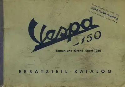 Vespa 150 ccm / GS Roller Ersatzteilliste ca. 1956