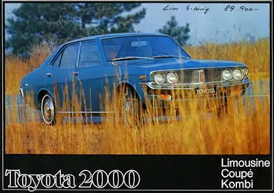 Toyota 2000 Prospekt ca. 1972