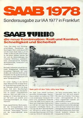 Saab Neuheiten Prospekt 1978
