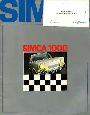 Simca 1000 Prospekt 1969