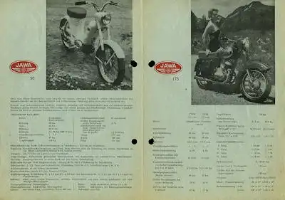 Jawa 50 175 350 Prospekt 1957