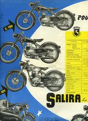 Salira Motorrad Programm 1950er Jahre