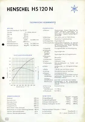 Henschel HS 120 Prospekt 1.1955