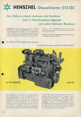 Henschel Motor 513 DC Prospekt 9.1954