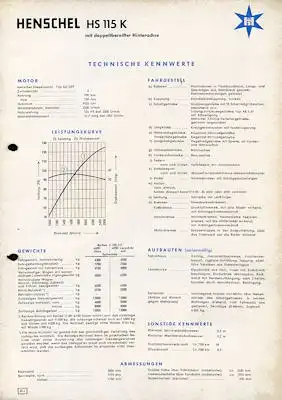 Henschel HS 115 K Prospekt 4.1956