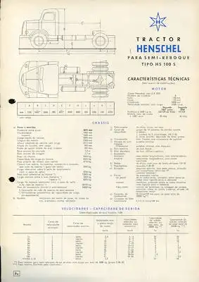 Henschel HS 100 S Prospekt 9.1958 port