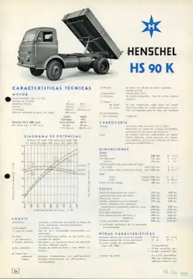 Henschel HS 90 K Prospekt 8.1958 sp
