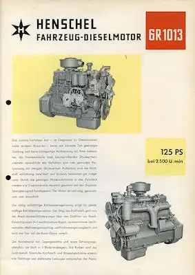 Henschel Motor 6 R 1013 Prospekt 3.1959