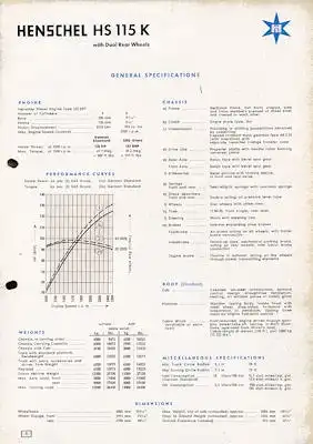 Henschel HS 115 K Prospekt 4.1956 e