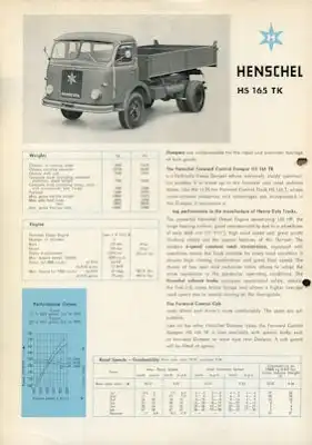 Henschel HS 165 TK Prospekt 9.1959 e