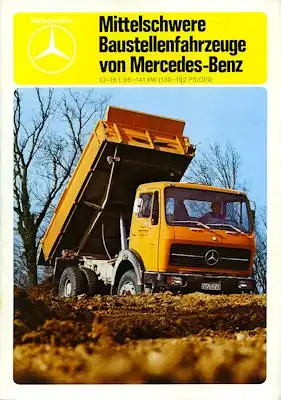 Mercedes-Benz Mittelschwere Baustellenfahrzeuge Prospekt 1980