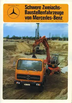Mercedes-Benz Schwere Zweiachs-Baustellenfahrzeuge Prospekt 1976