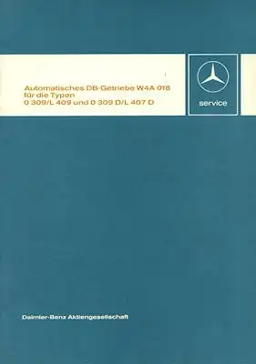 Mercedes-Benz Getriebe W4A 018 Reparaturanleitung 1975
