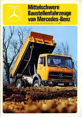 Mercedes-Benz Mittelschwere Baufahrzeuge Prospekt 1977