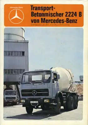 Mercedes-Benz Transport-Betoonmischer 2224 B Prospekt 1981