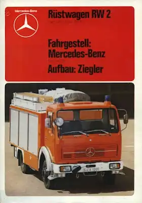 Mercedes-Benz Rüstwagen RW 2 Prospekt 1978