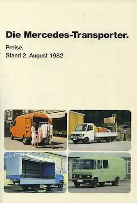 Mercedes-Benz Transporter Preisliste 8.1982