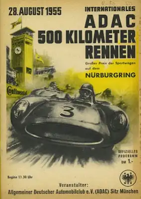 Programm Nürburgring 28.8.1955