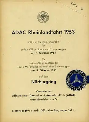 Programm Nürburgring 4.10.1953