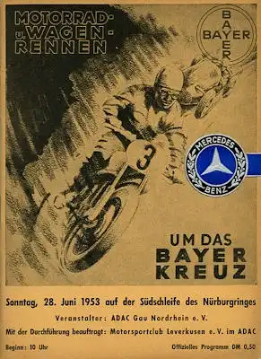 Programm Nürburgring 28.6.1953