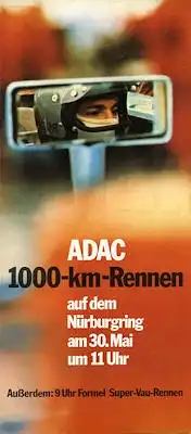 Nürburgring Flyer ADAC 1000 km Rennen 30.5.1971