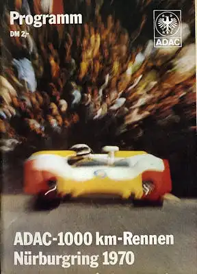 Programm Nürburgring 31.5.1970