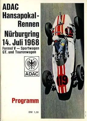 Programm Nürburgring 14.7.1968