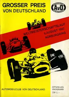 Programm Nürburgring 6.8.1967