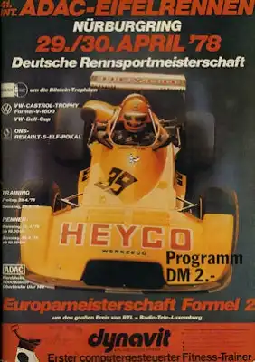 Programm Nürburgring 29.4.1978