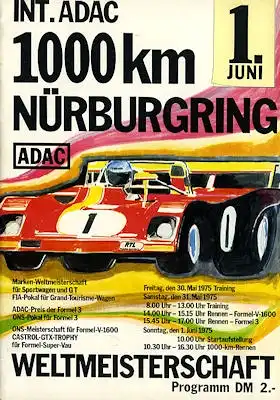 Programm Nürburgring 31.5.1975