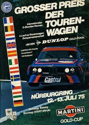 Programm Nürburgring 12.7.1975