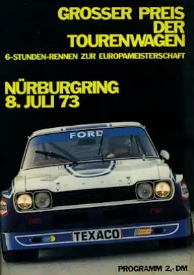 Programm Nürburgring 8.7.1973