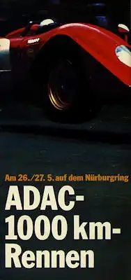 Nürburgring Flyer ADAC 1000 km Rennen 26.5.1972