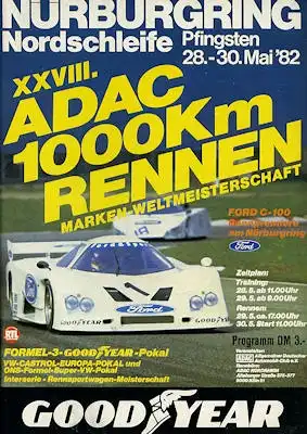 Programm Nürburgring 28.5.1982