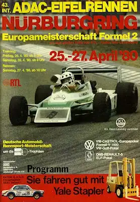 Programm Nürburgring 25.4.1980