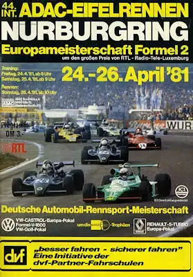 Programm Nürburgring 24.4.1981
