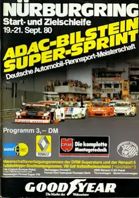 Programm Nürburgring 19.9.1980