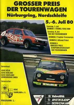 Programm Nürburgring 5.7.1980