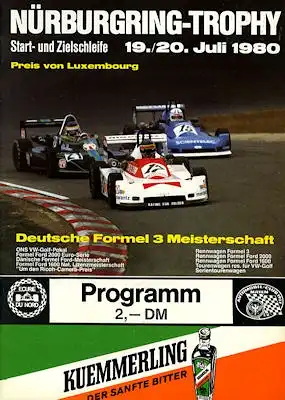 Programm Nürburgring 19.7.1980