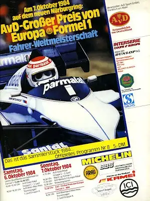 Programm Nürburgring 7.10.1984